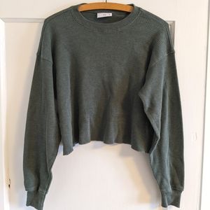 Tna green thermal top, xs, slightly cropped